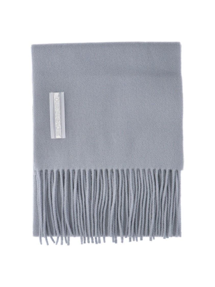 Our Legacy Azzurra Estate Fringed Wool Scarf