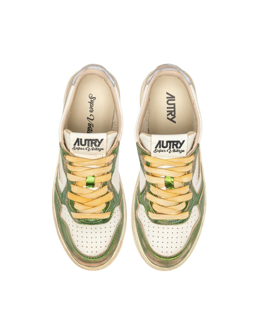 Autry Medalist Low Super Vintage Women’S Gun/Green Sneakers