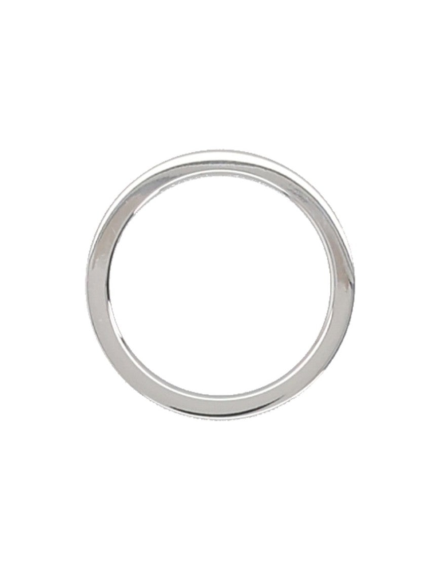 Maison Margiela Polished Silver Engraved Logo Band Ring