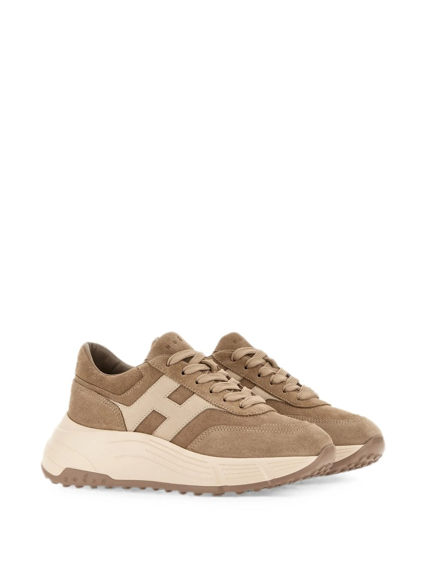 Hogan Suede Sneakers With Contrasting 'H' Logo And Chunky Sole