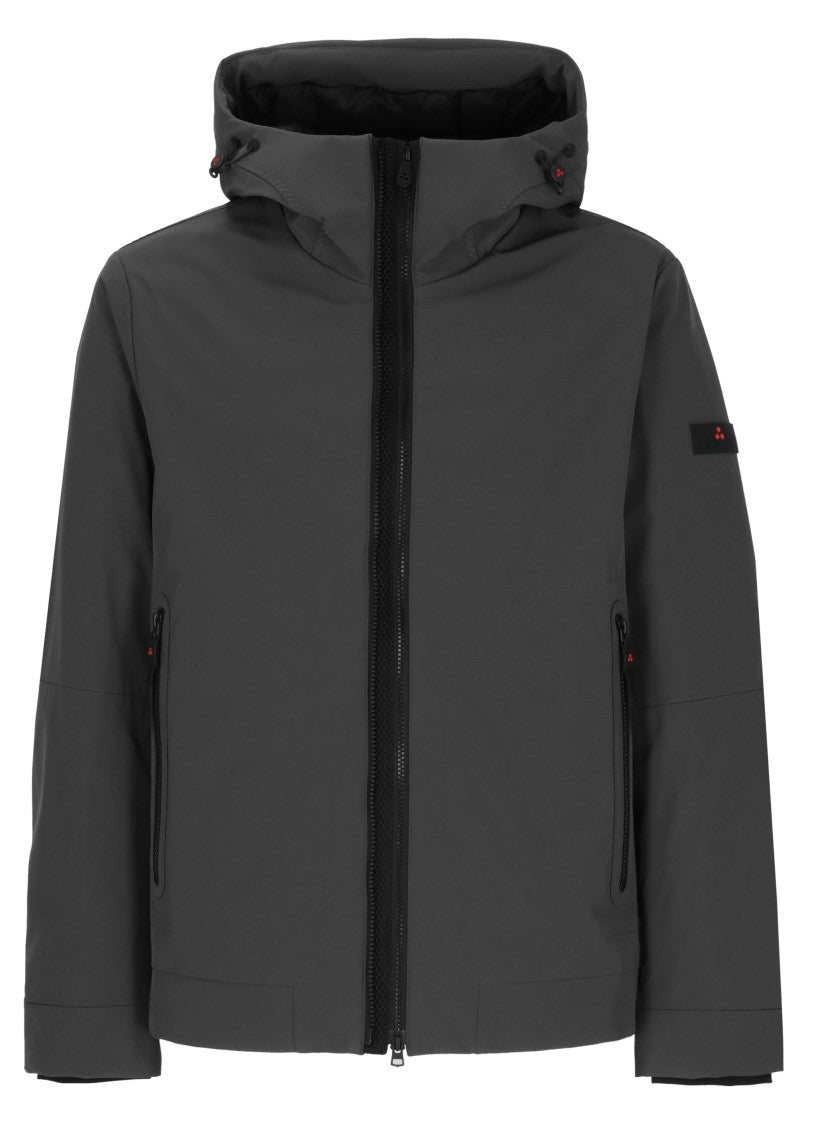Peuterey Black Loge Hooded Padded Jacket