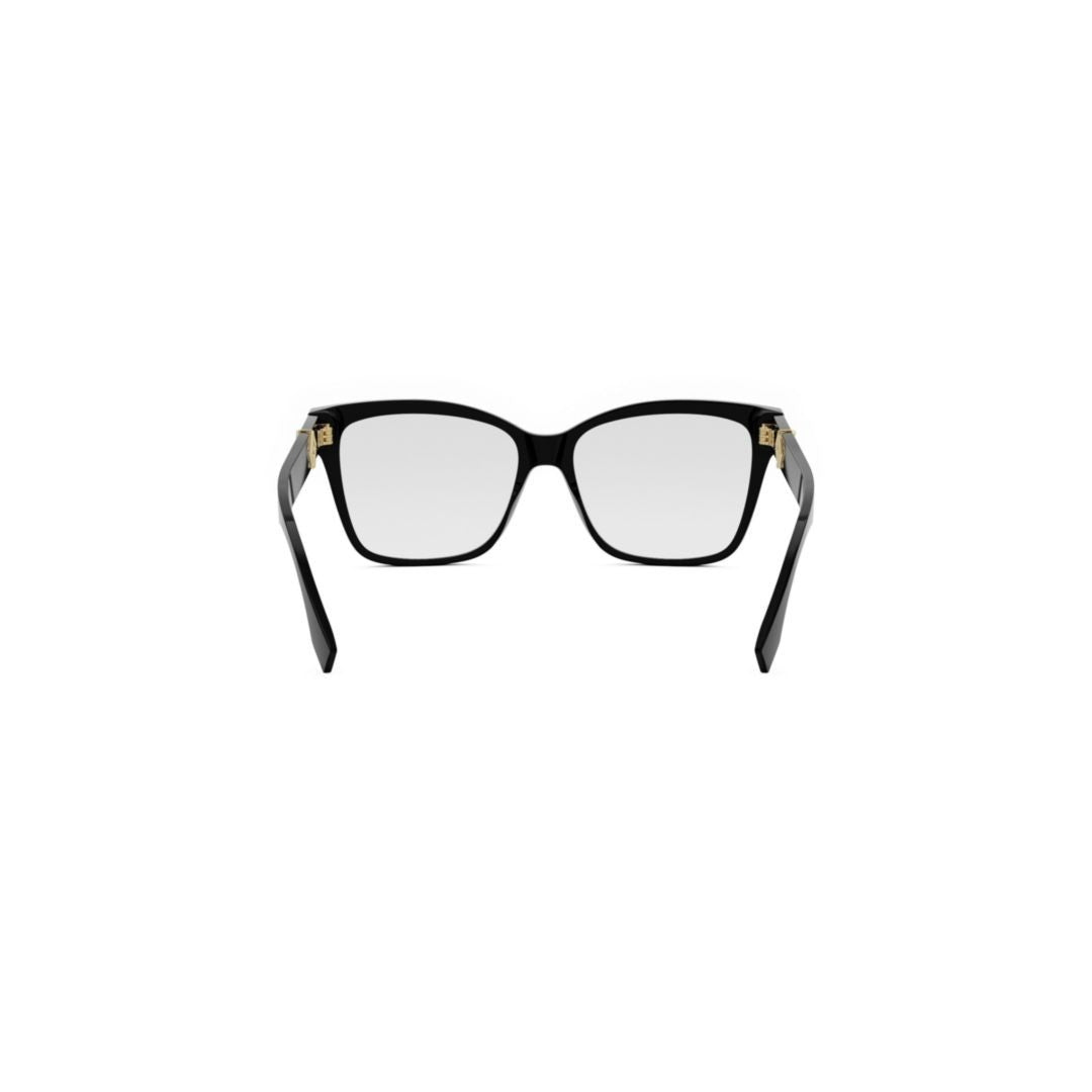 Fendi Fe50117i Rectangular Eyeglasses With Gold-Tone Accents