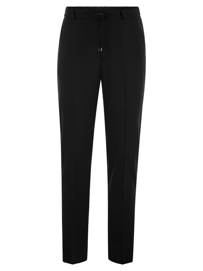 Peserico Wool-Blend Flannel Trousers