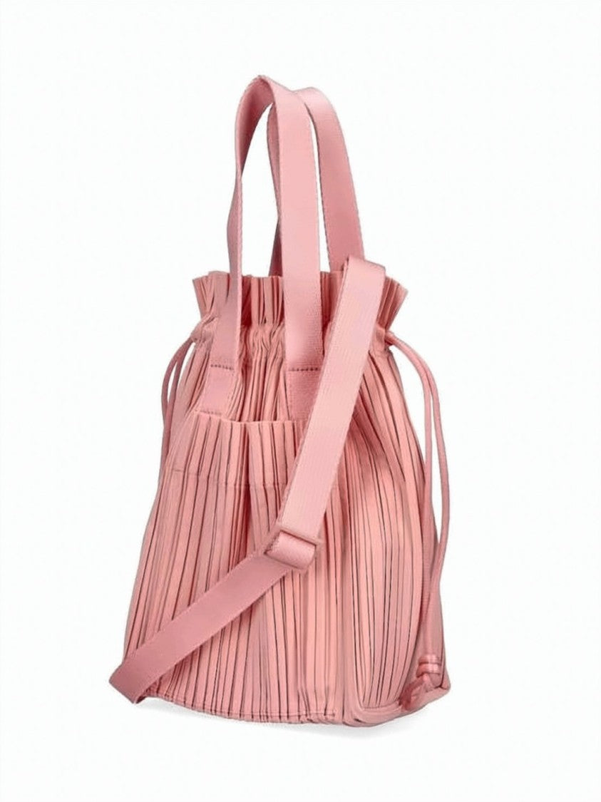 Pleats Please Pleated Design Tote Bag With Versatile Carrying Options