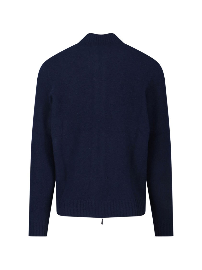 Drumohr Lambswool Sweater – Navy Blue