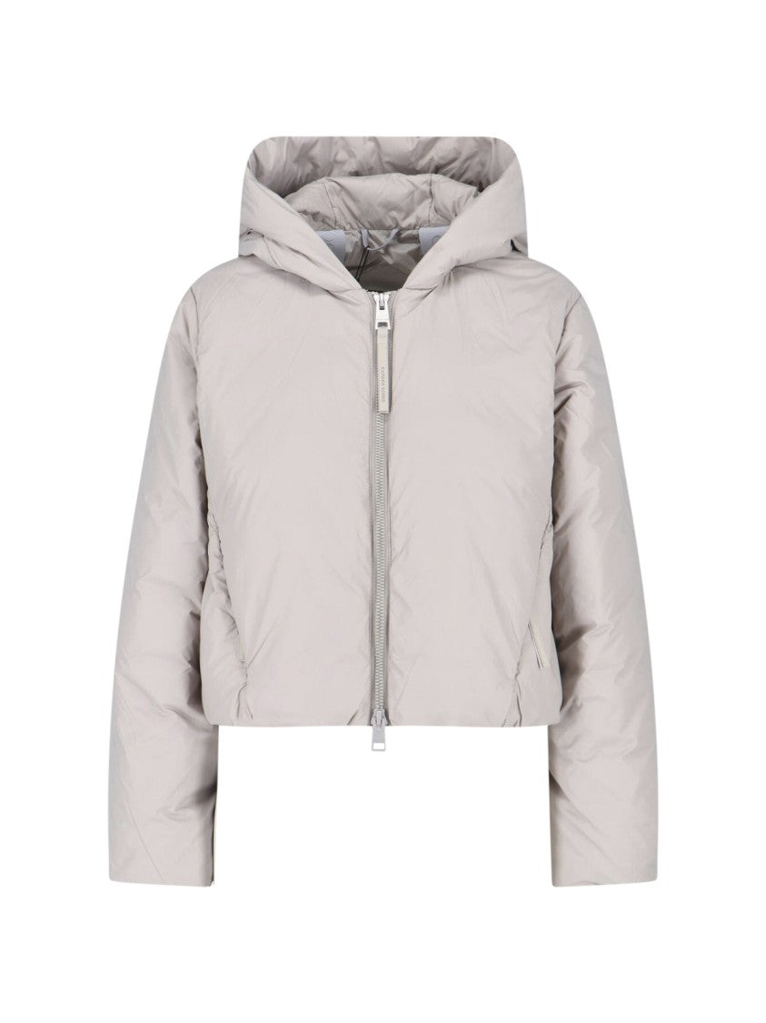 Canada Goose Beige Elba Hooded Padded Cropped Jacket
