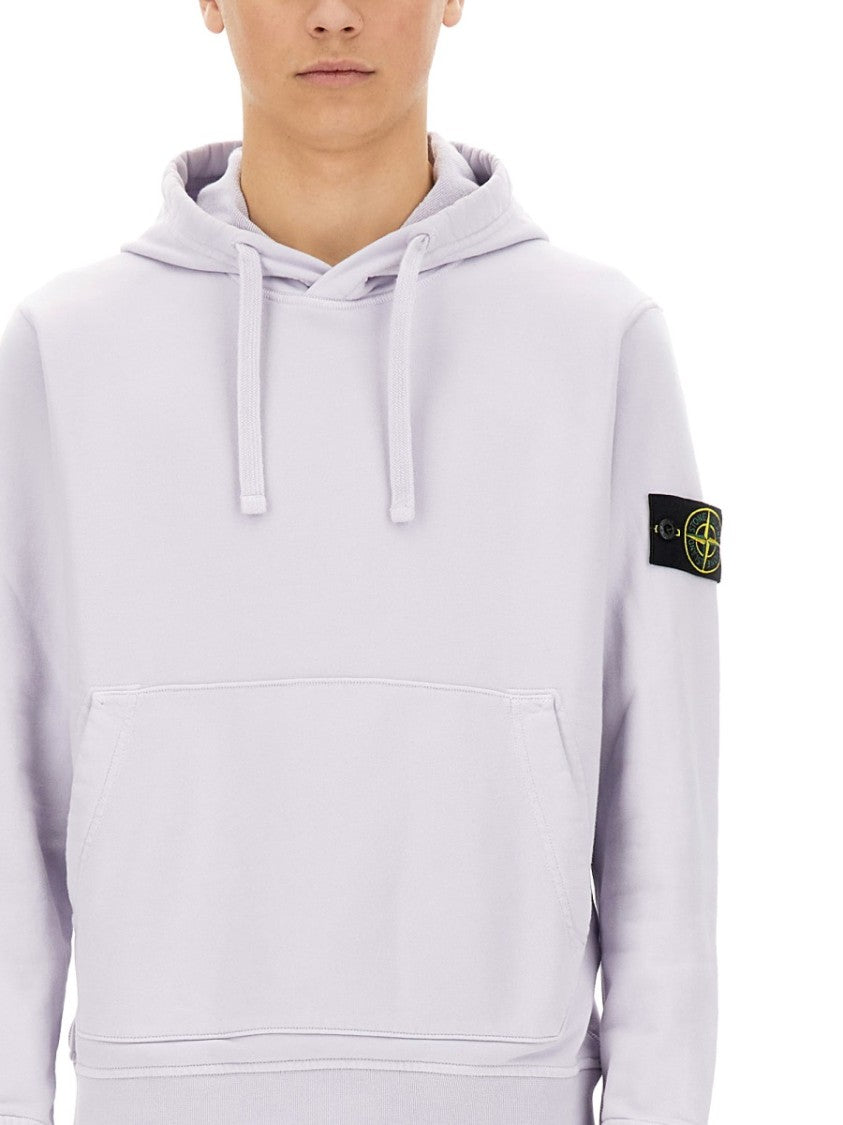 Stone Island Classic Cotton Hoodie With Drawstring Hood
