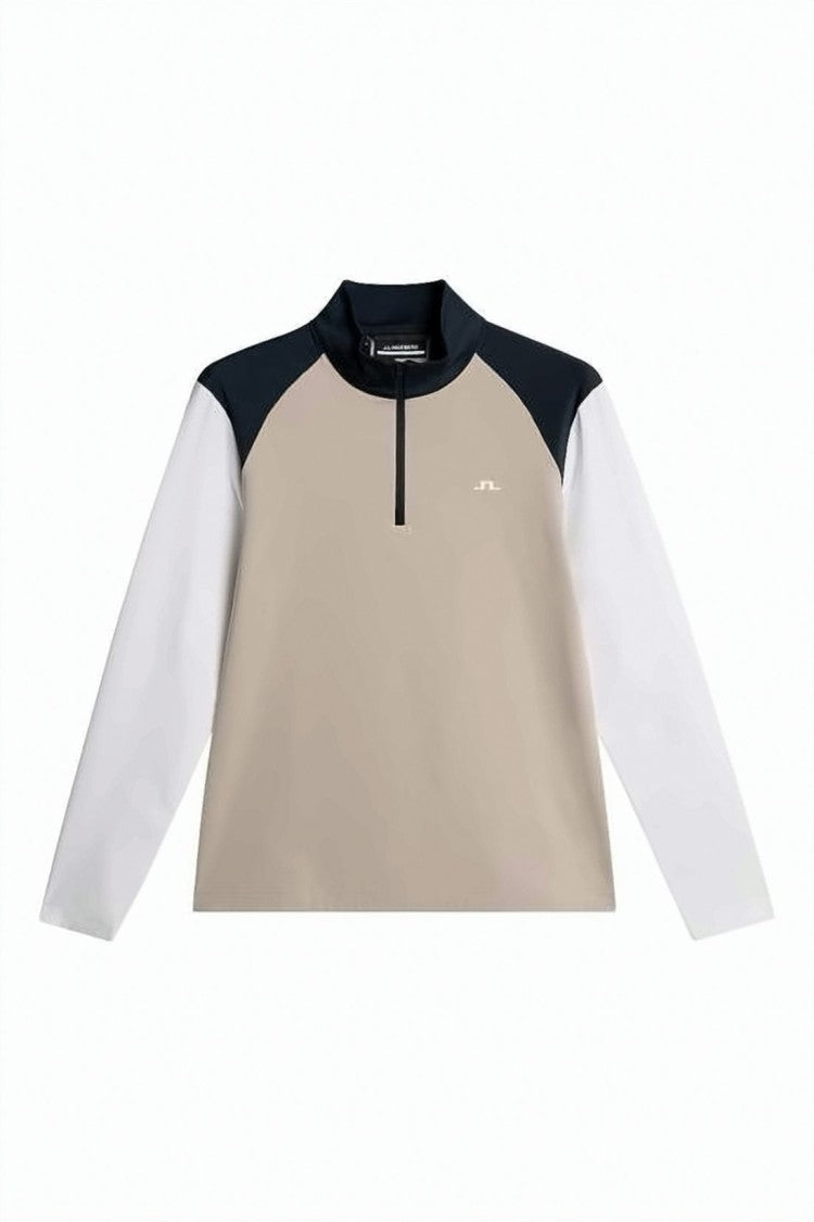 J Lindeberg Color-Block Long-Sleeve Top With Modern Aesthetic