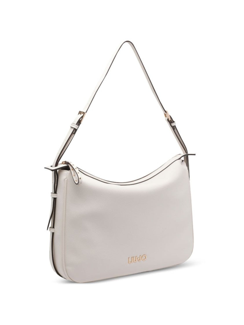 Liu Jo White Logo Lettering Shoulder Bag
