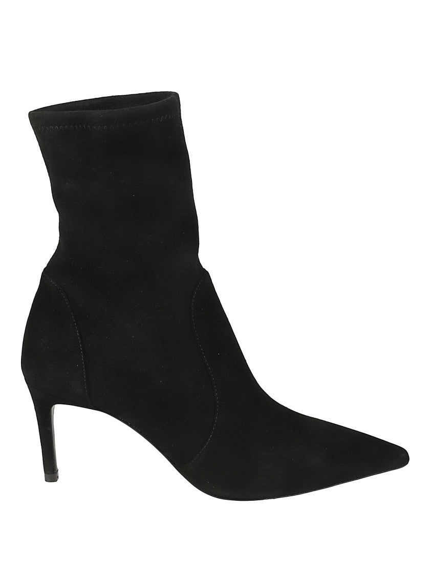 Stuart Weitzman Power 75 Pointed-Toe Nappa Leather Boots