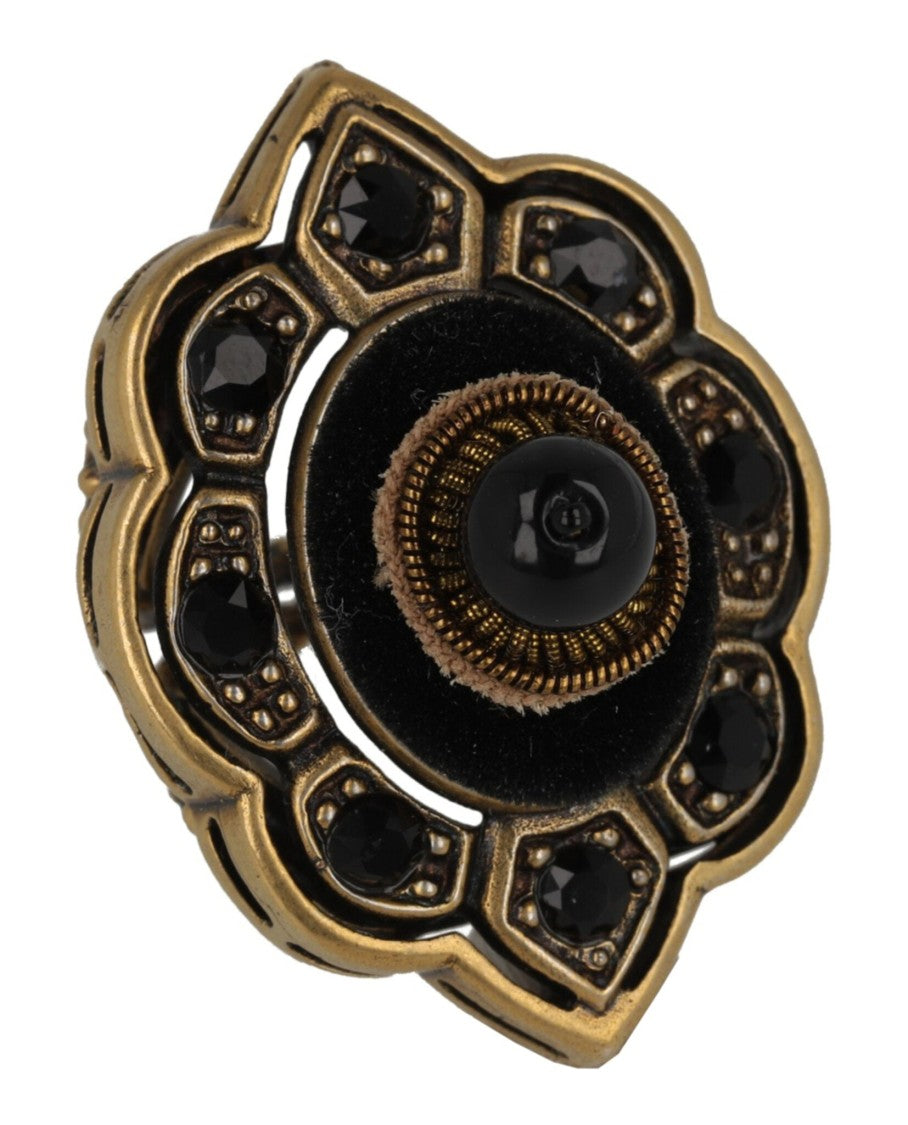 Gucci Velvet And Crystal Pincushion Ring
