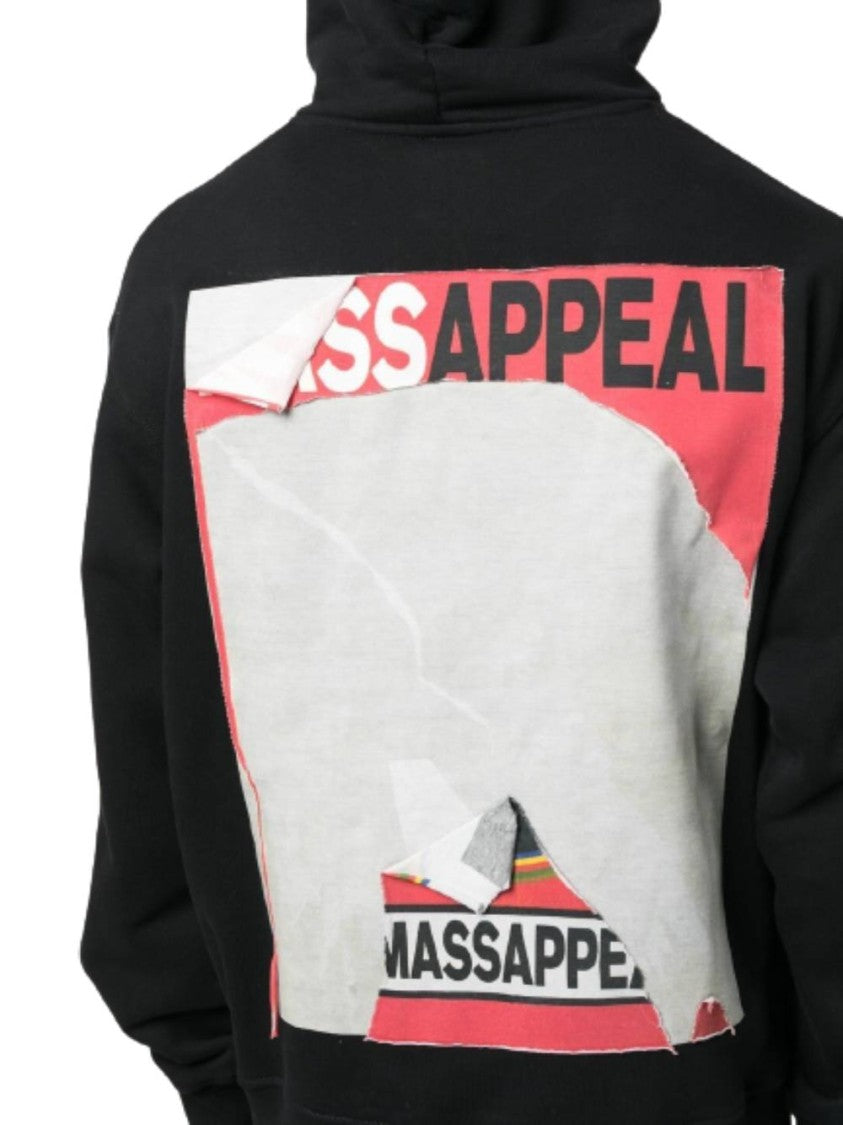 Diesel Graphic Print Hoodie With Distressed Layered Design