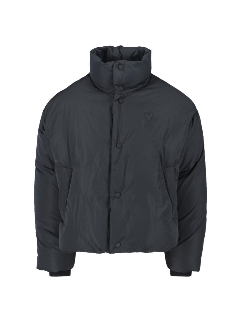 Ami Paris Sleek Black Jacket With Structured Silhouette