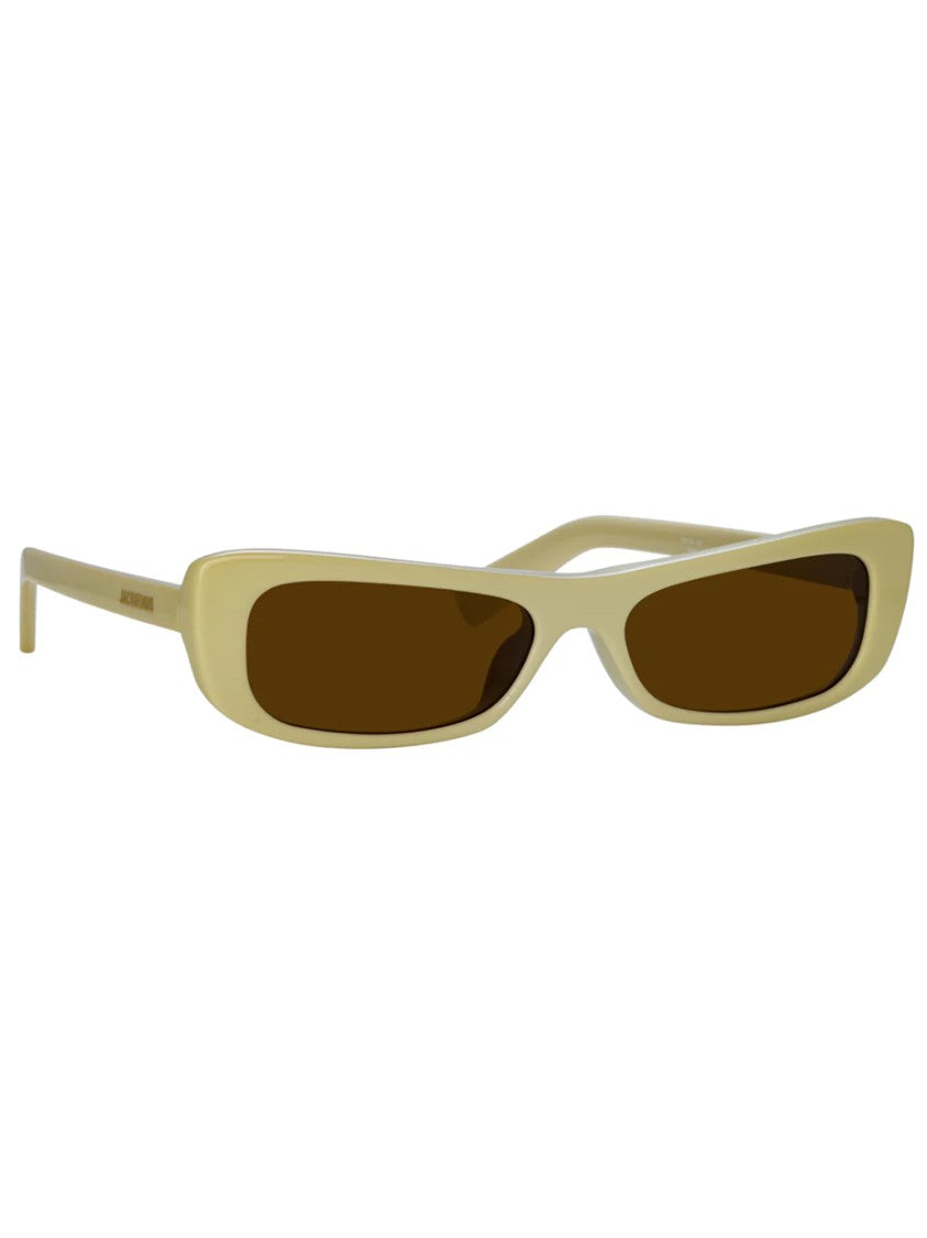 Jacquemus Capri Sleek Narrow Rectangular Sunglasses