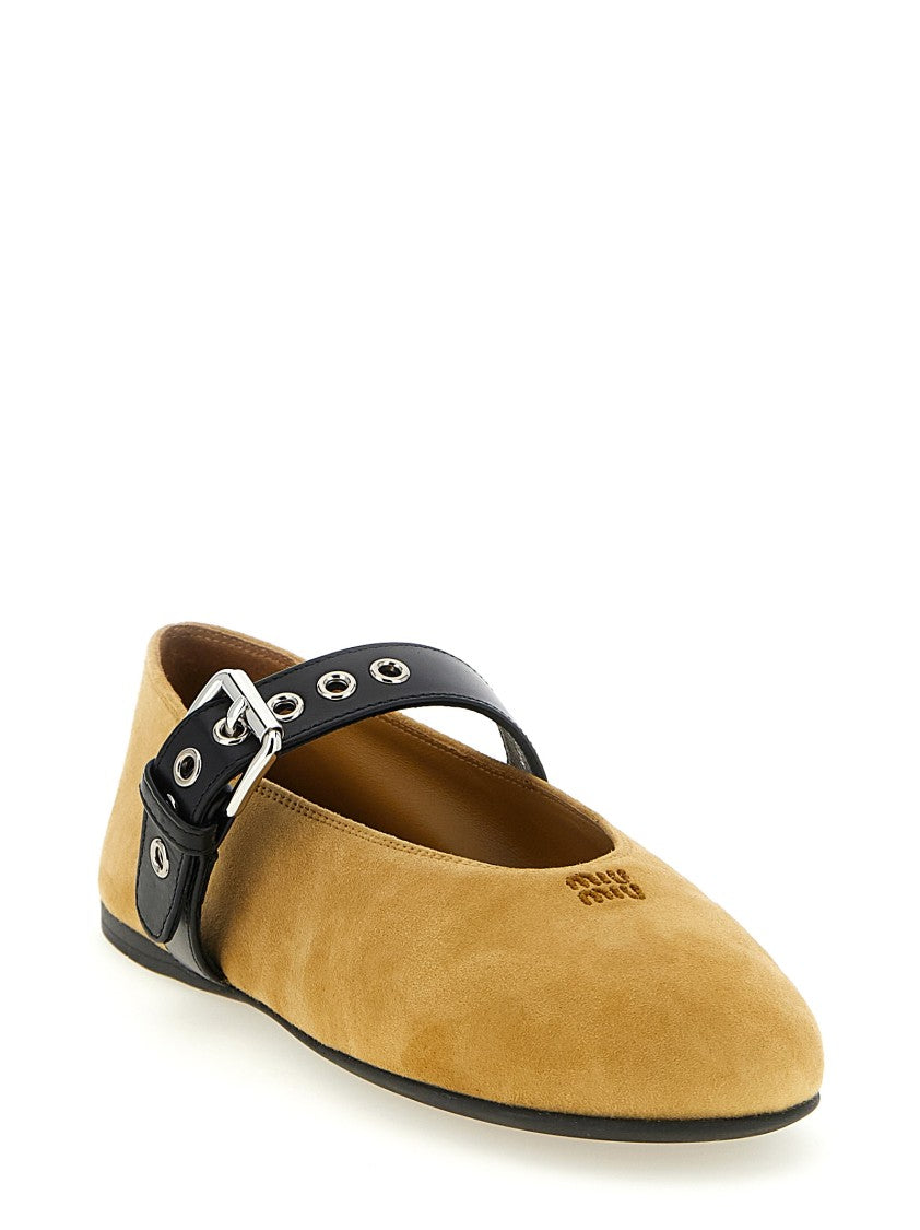Miu Miu Buckle Ballet Flats
