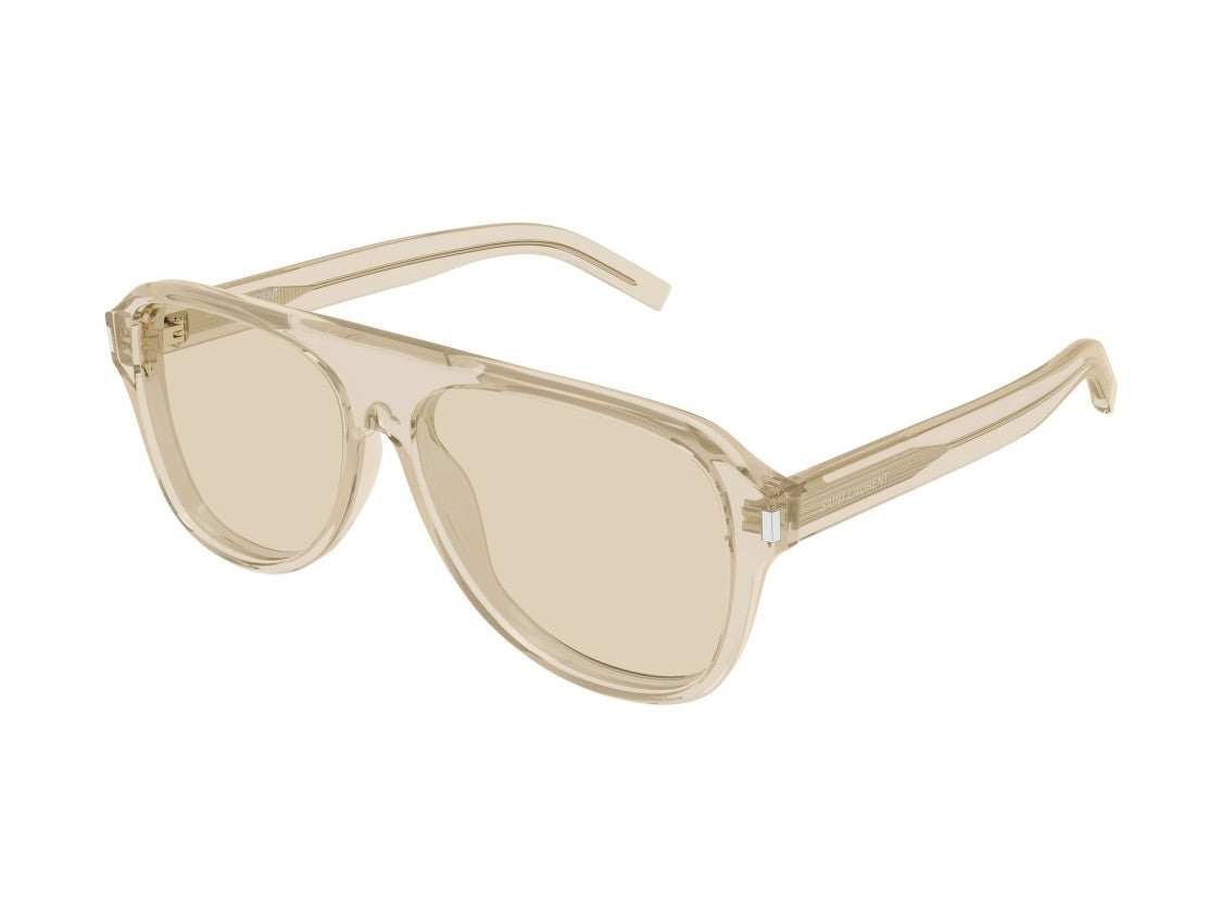 Saint Laurent Sl 970 Translucent Beige Bold Oversized Aviator Sunglasses