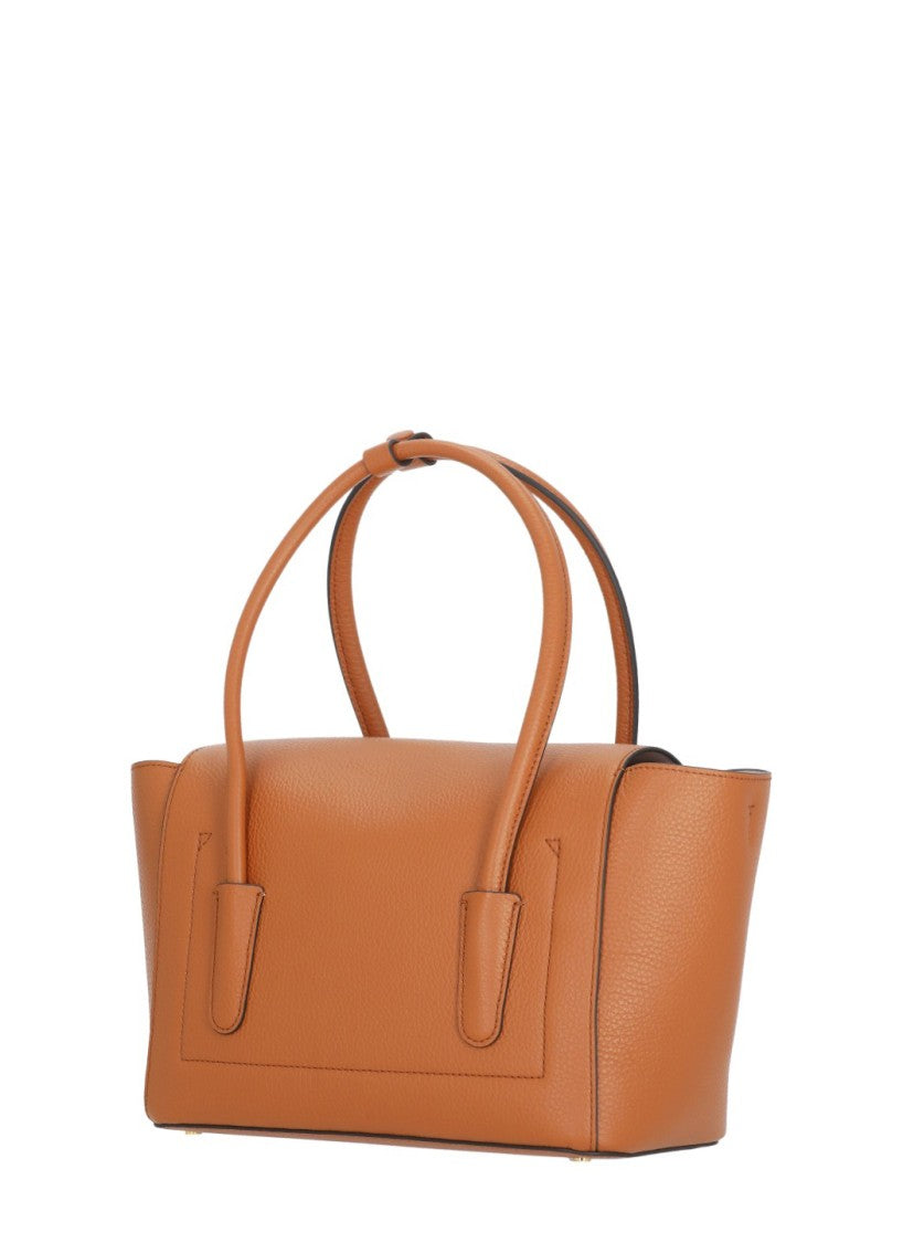 Coccinelle Structured Medium Shoulder Bag With Pebbled Leather Finish