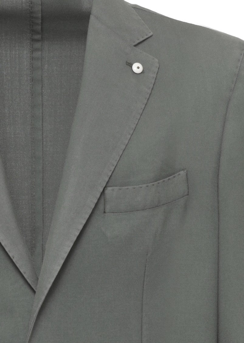 Lubiam Green Classic Lapel Wool Blazer