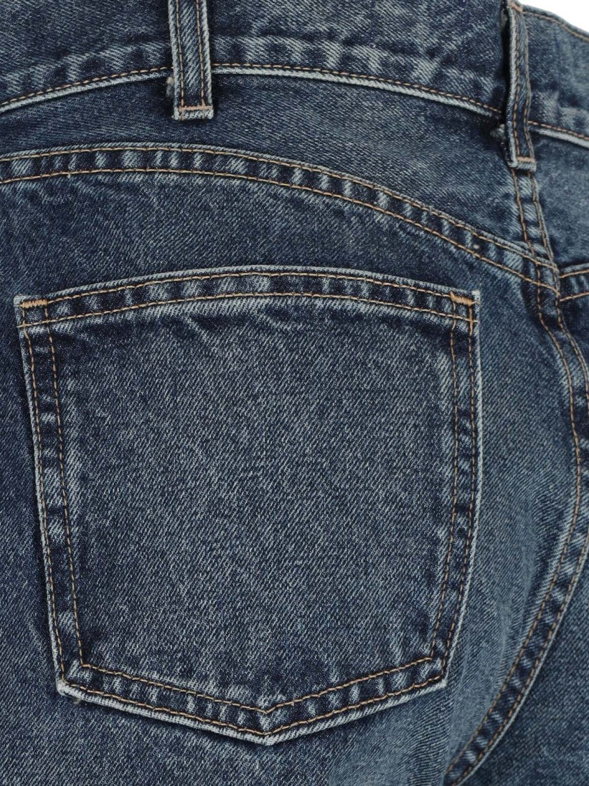 Nili Lotan High-Waisted Blue Denim Jeans