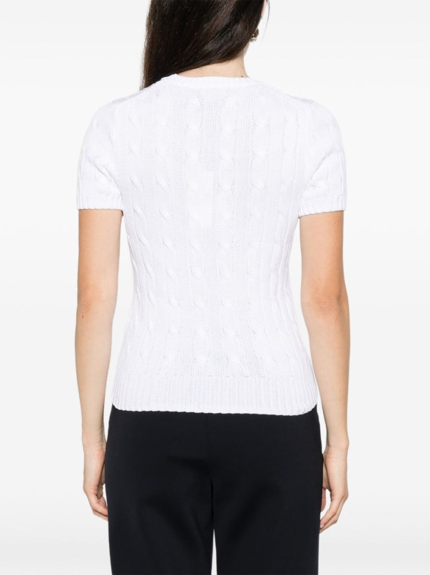 Polo Ralph Lauren Classic Cable Knit Sweater With Round Neckline