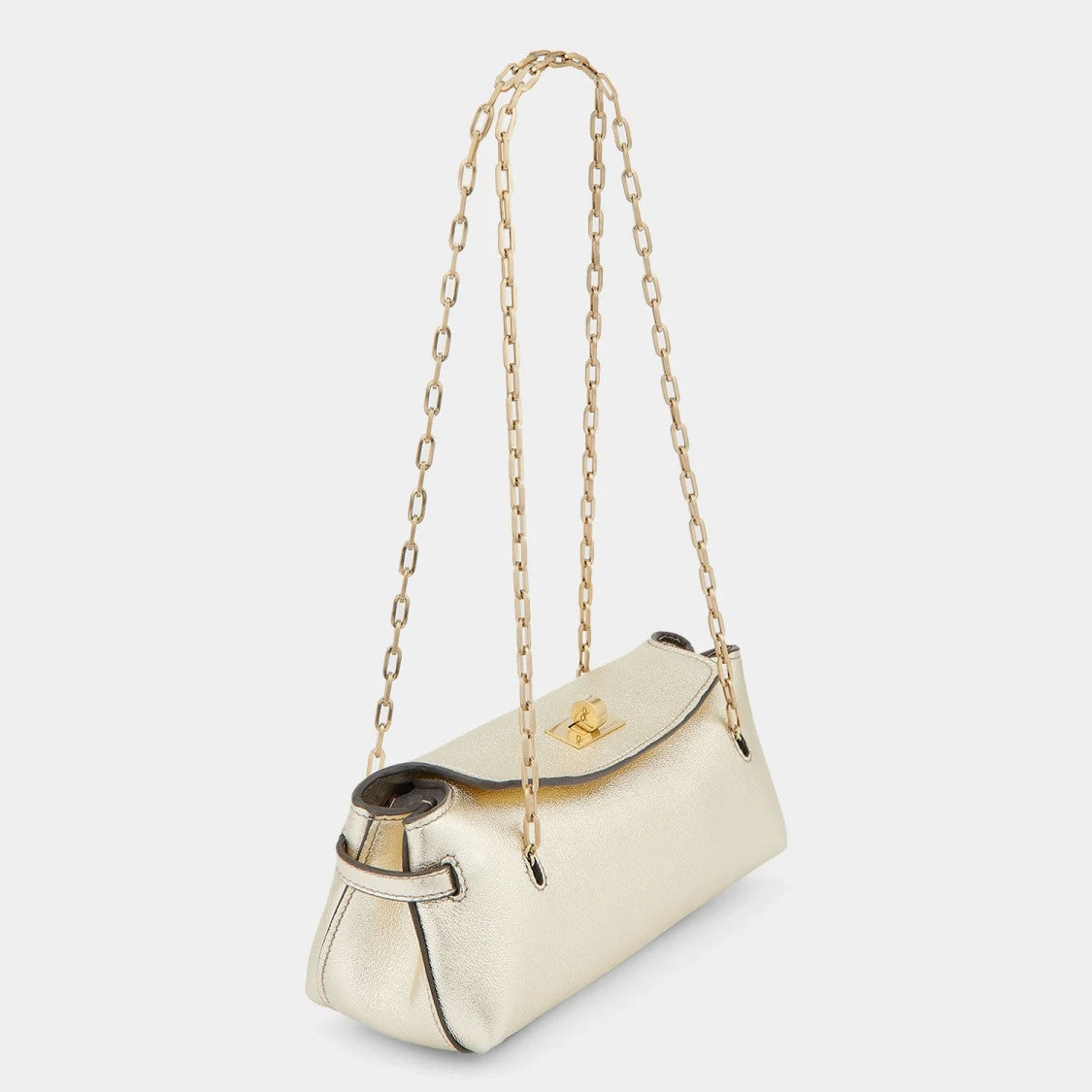 Anya Hindmarch Mini Waverley Evening Bag In Metallic Nappa Leather