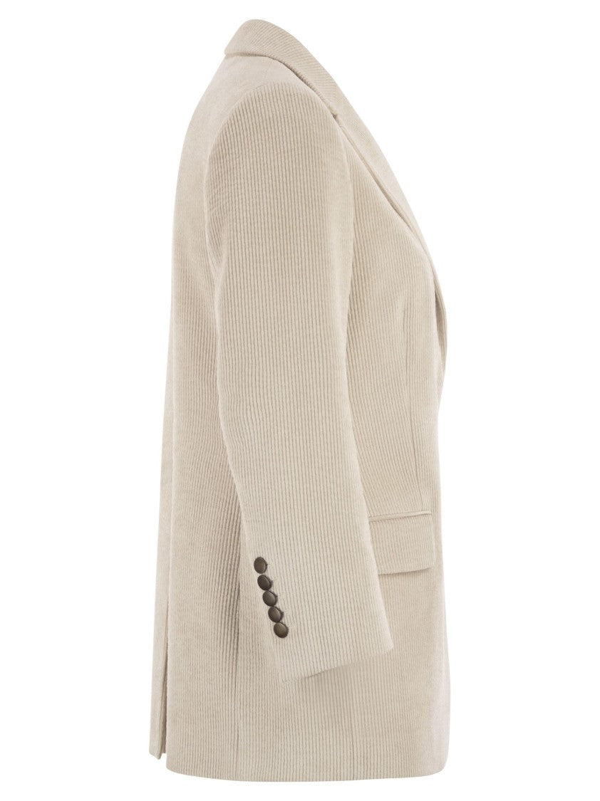 Saulina Antonia - Single-Breasted Velvet Jacket