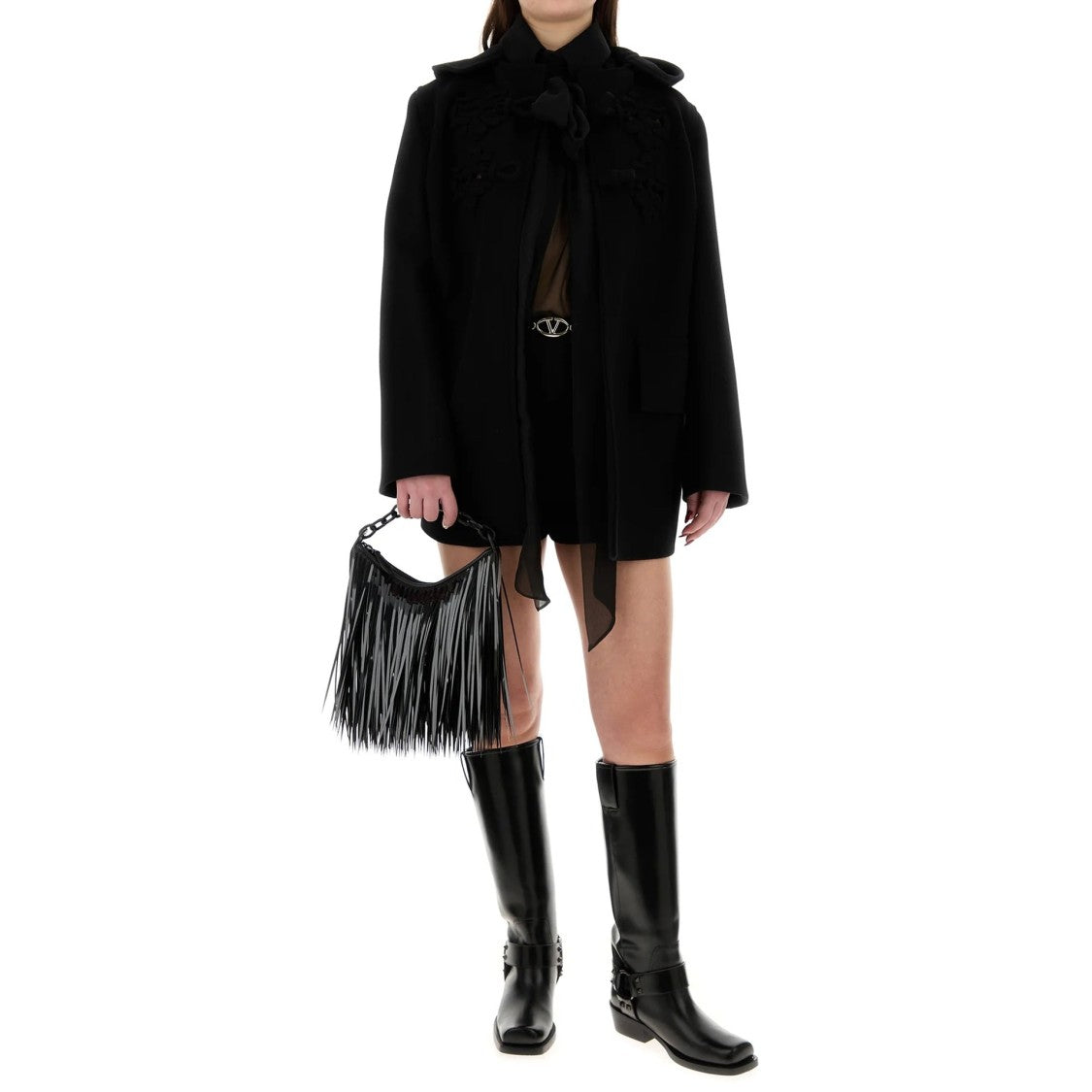 Valentino Garavani Mini Hobo Vlogo Moon Shoulder Bag