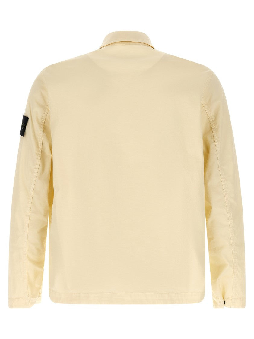 Stone Island Garment-Dyed Stretch Cotton Twill Overshirt