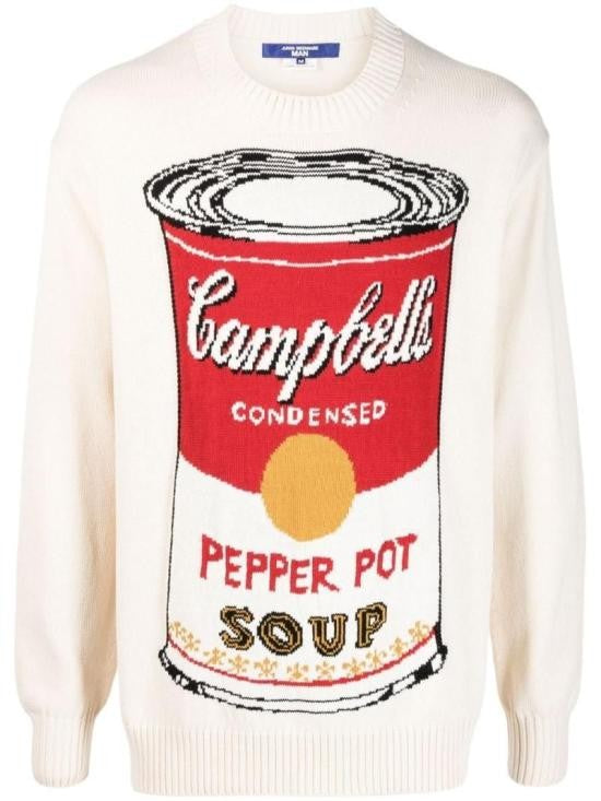 Junya Watanabe Graphic Knit Sweater With Iconic Campbell's Soup Design