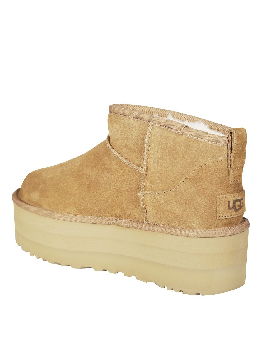 Ugg W Classic Ultra Mini Platform Low-Cut Suede Boots