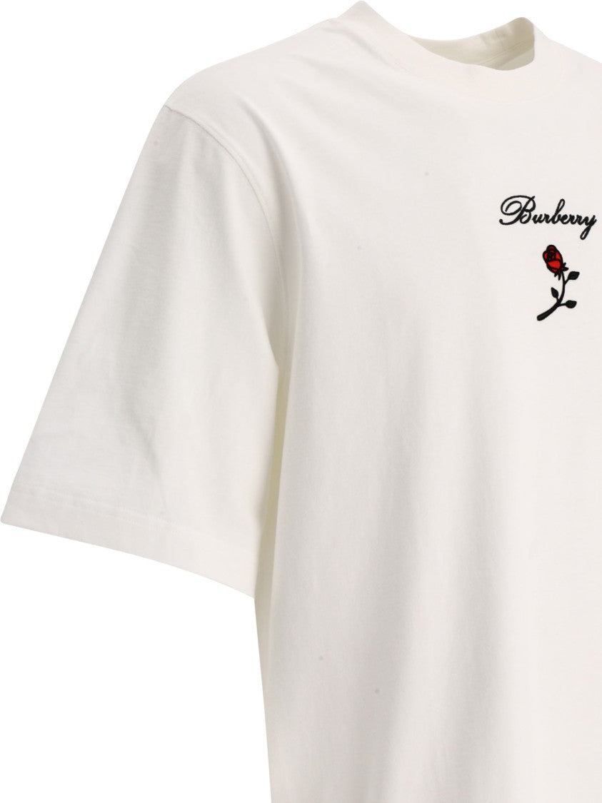 Burberry Relaxed Fit White Cotton T-Shirt