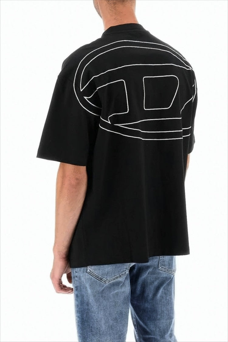 Diesel Boxy Black Cotton T-Shirt