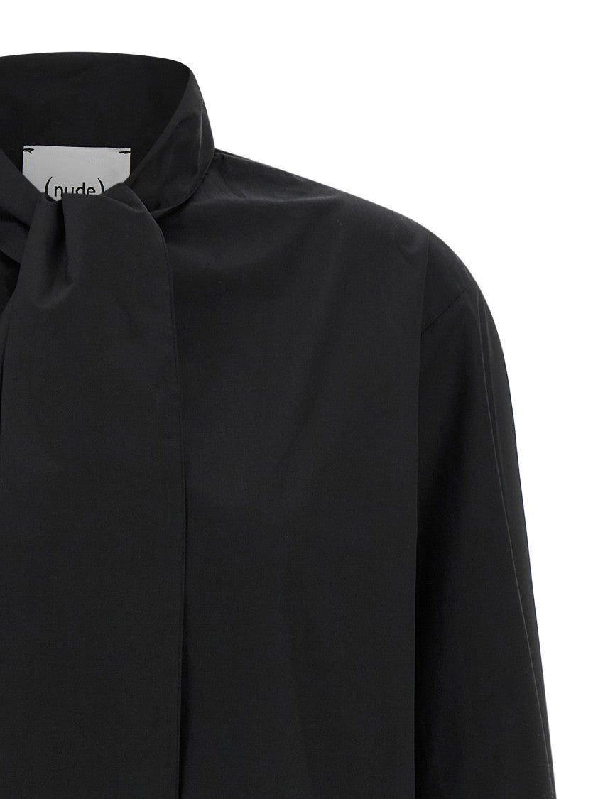 Nude Lavallière Collar Shirt