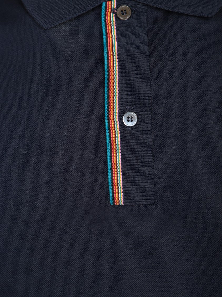Paul Smith Classic Collar Blue Polo Shirt