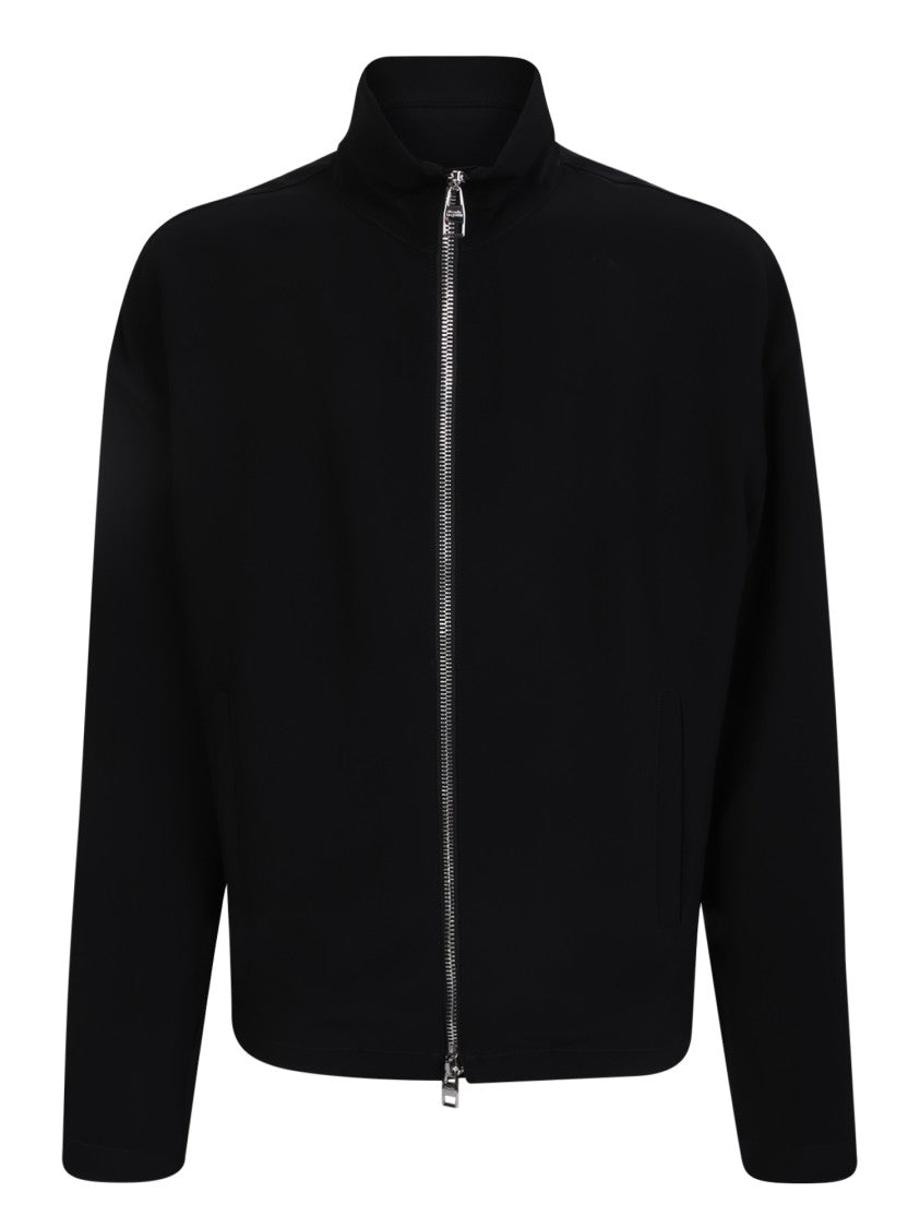 Alexander Mcqueen Black High-Neck Jacket