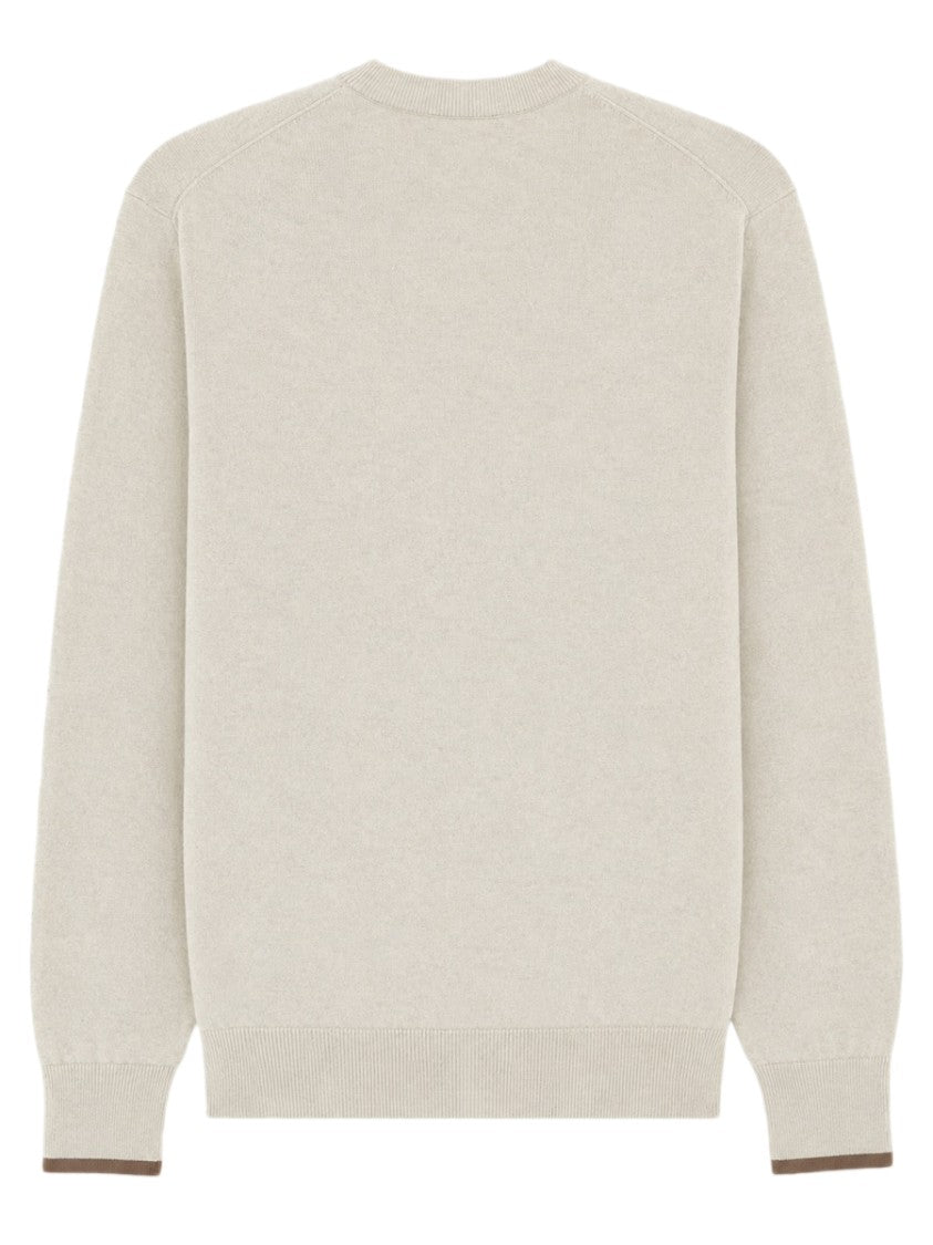 Isabel Marant Crew Neck Knit Sweater With Abstract Logo Detail