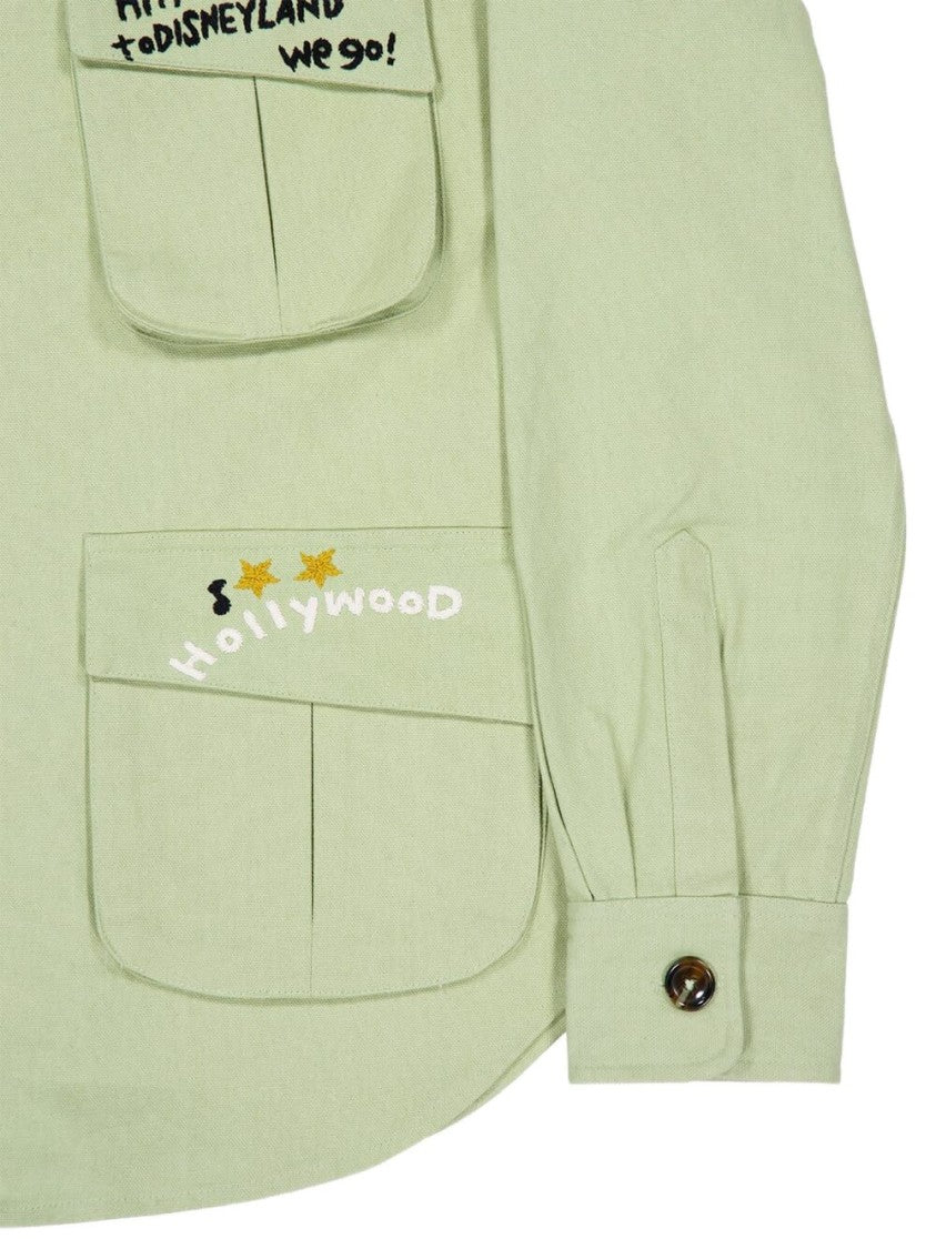 Baziszt Light Green Hand-Stitched Pasadena Jacket