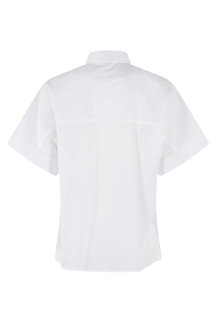 Fay Short-Sleeved Oversized Cotton Shirt