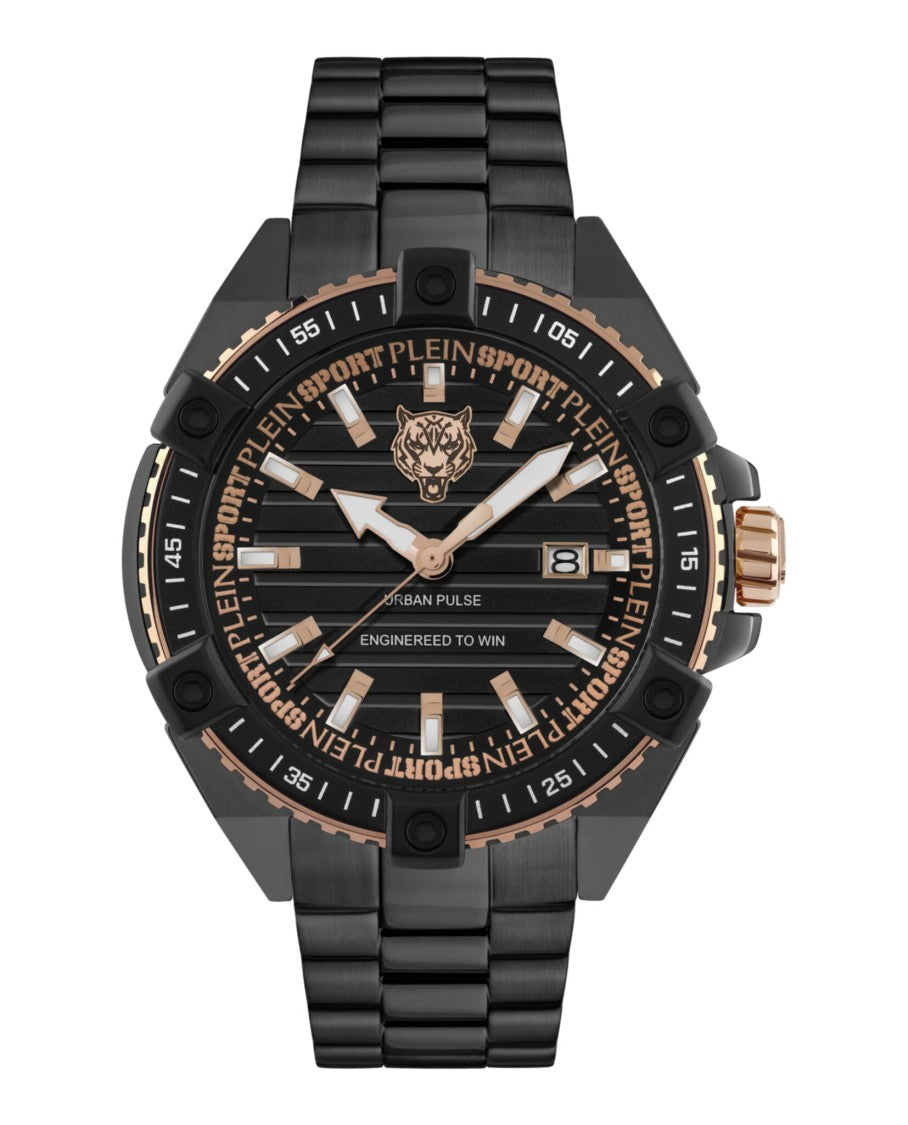 Plein Sport Urban Pulse Bracelet Watch With 47Mm Ip Black Case