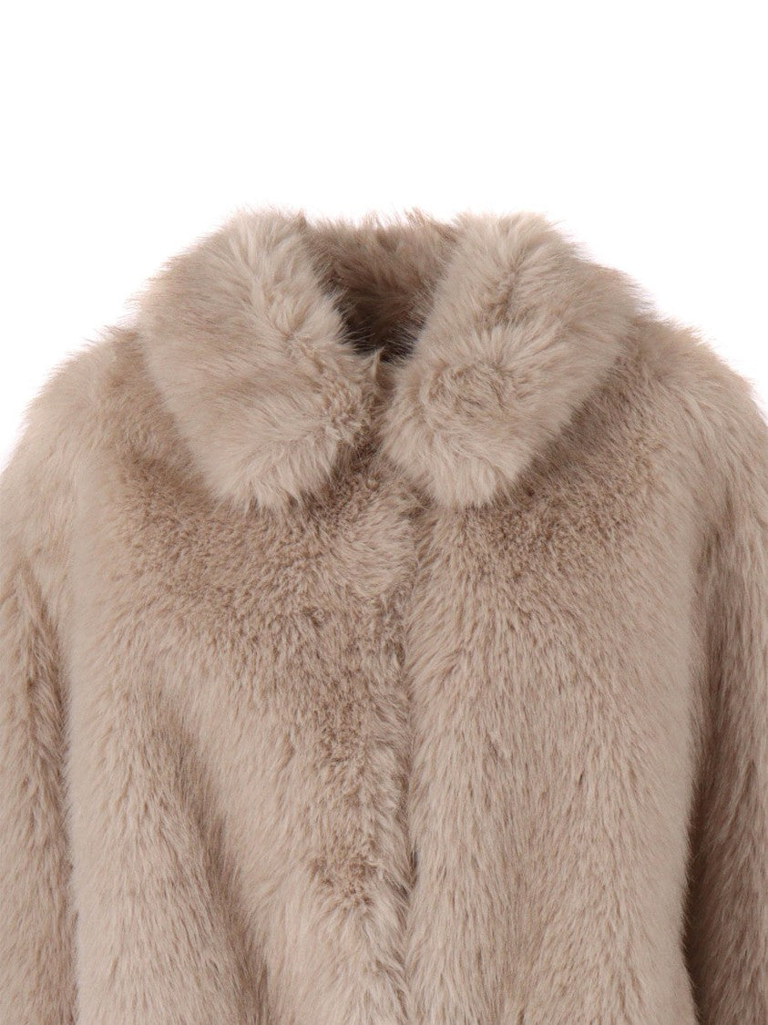 Max Mara Beige Long Coat With Structured Collar