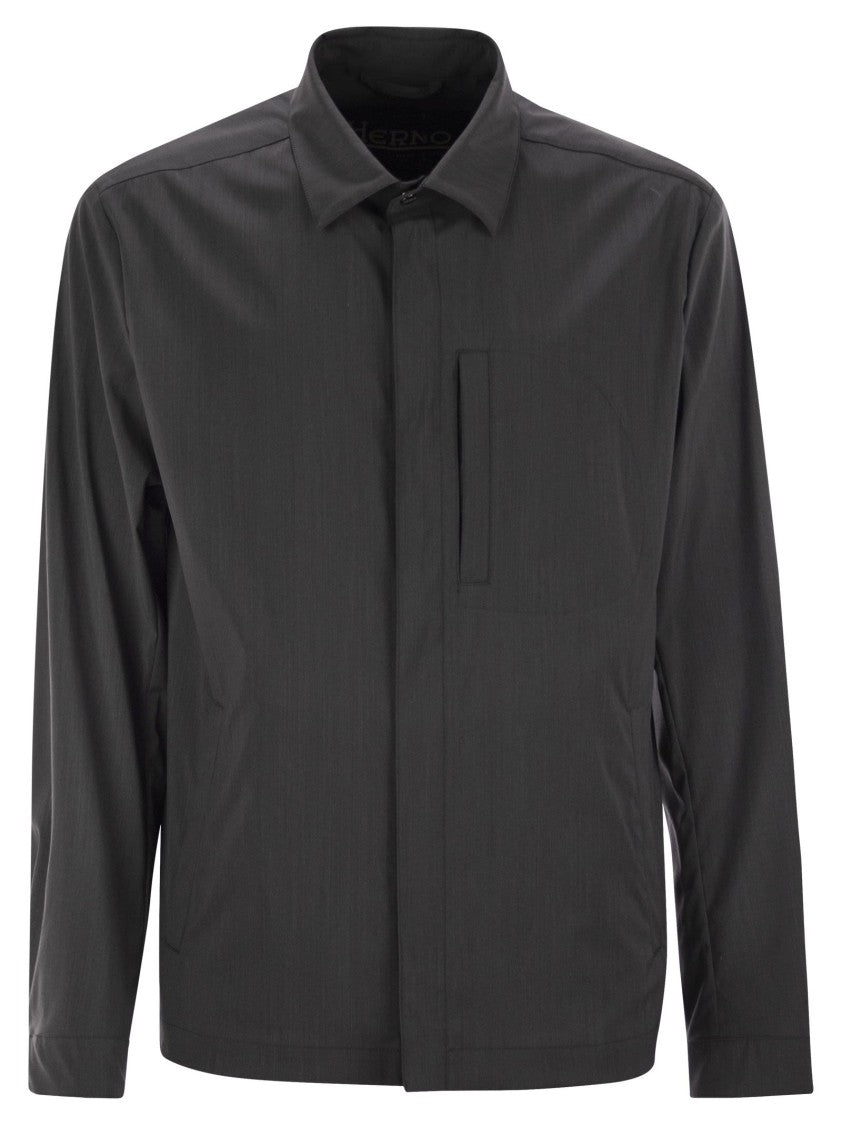 Herno Shirt-Cut Jacket In Tech Wool