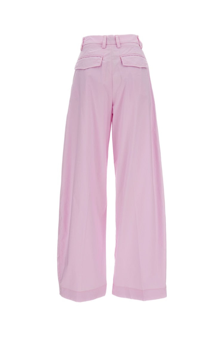 The Latest Wide-Leg Palazzo Trousers With Waist Pleats And Flap Pockets