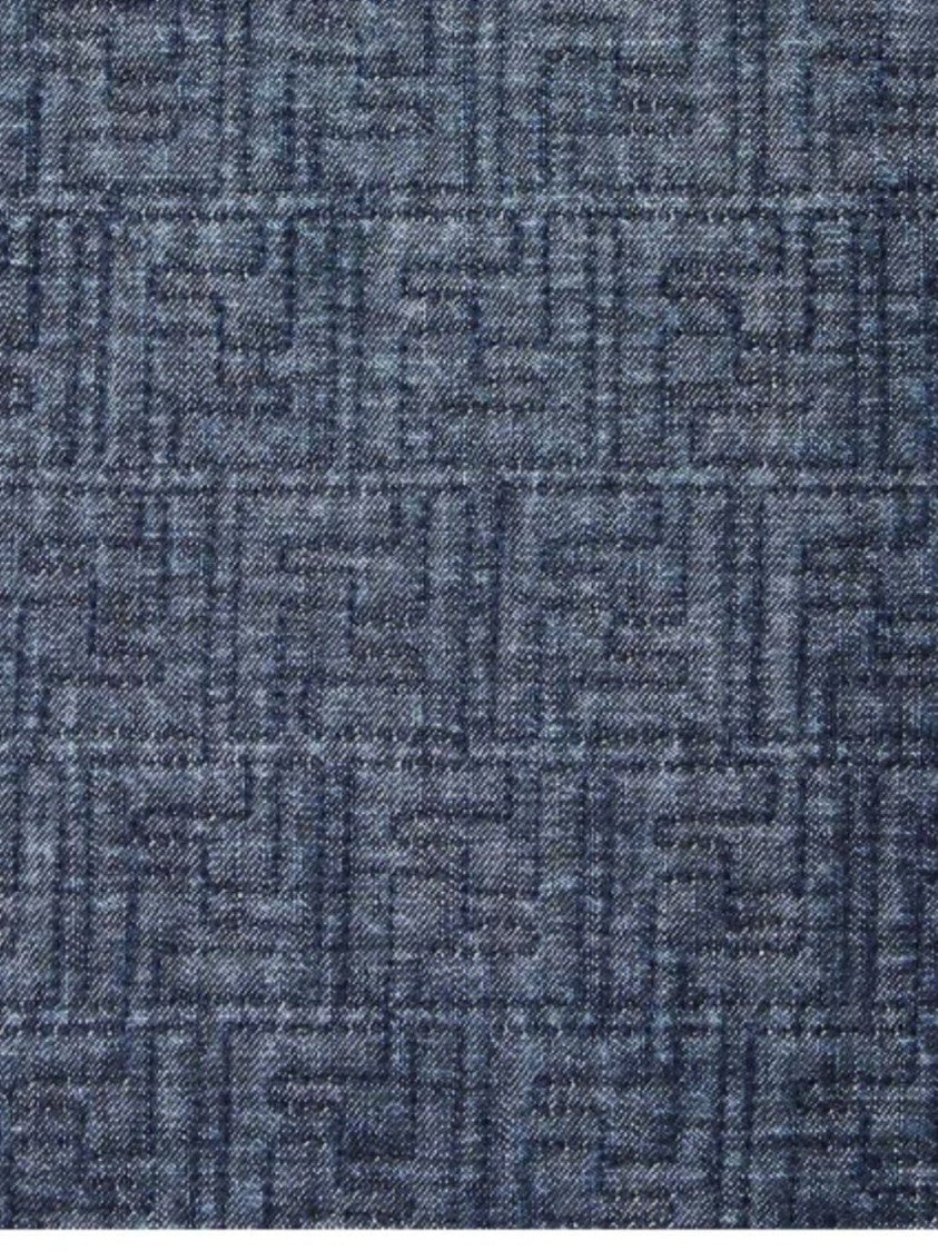 Fendi Cropped Denim Jacket With Embossed Texture