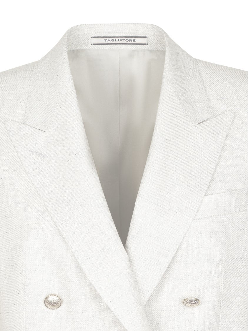 Tagliatore Double-Breasted Oversized Jacket With Structured Lapels