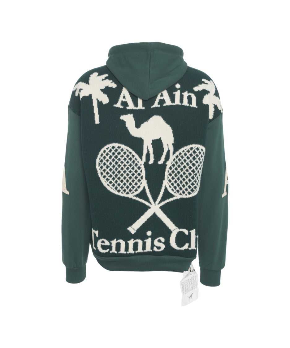 Al Ain Loose Fit Hoodie With Braided Drawstrings And Bold Graphics