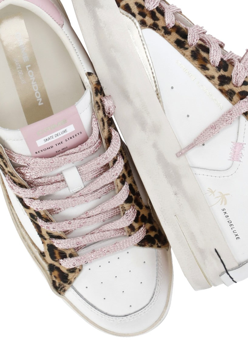 Crime London White Sk8 Deluxe Wedge Sneakers