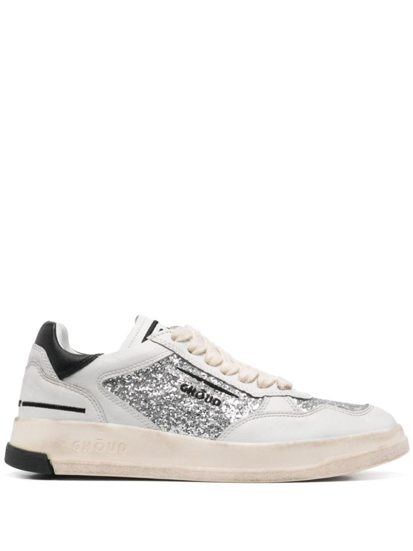 Ghoud Silver And Black Sneakers With Premier Comfort