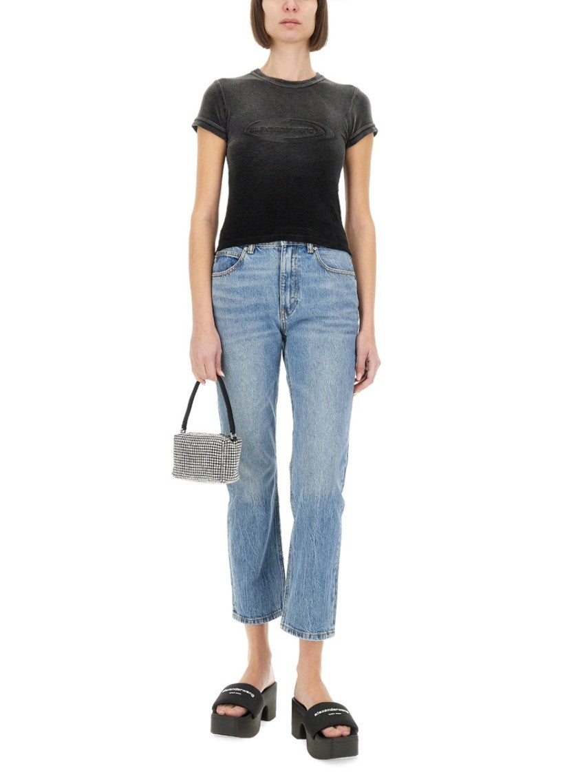 T By Alexander Wang Slim Fit Black T-Shirt