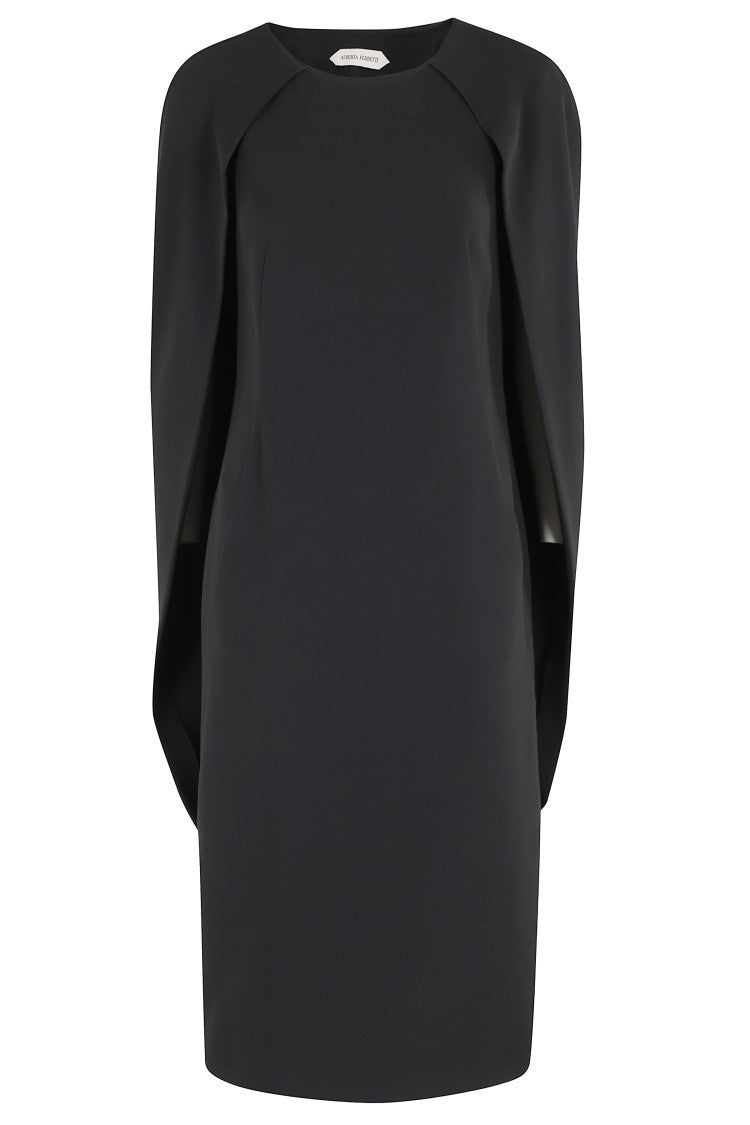 Alberta Ferretti Midi Dress In Stretch Cady