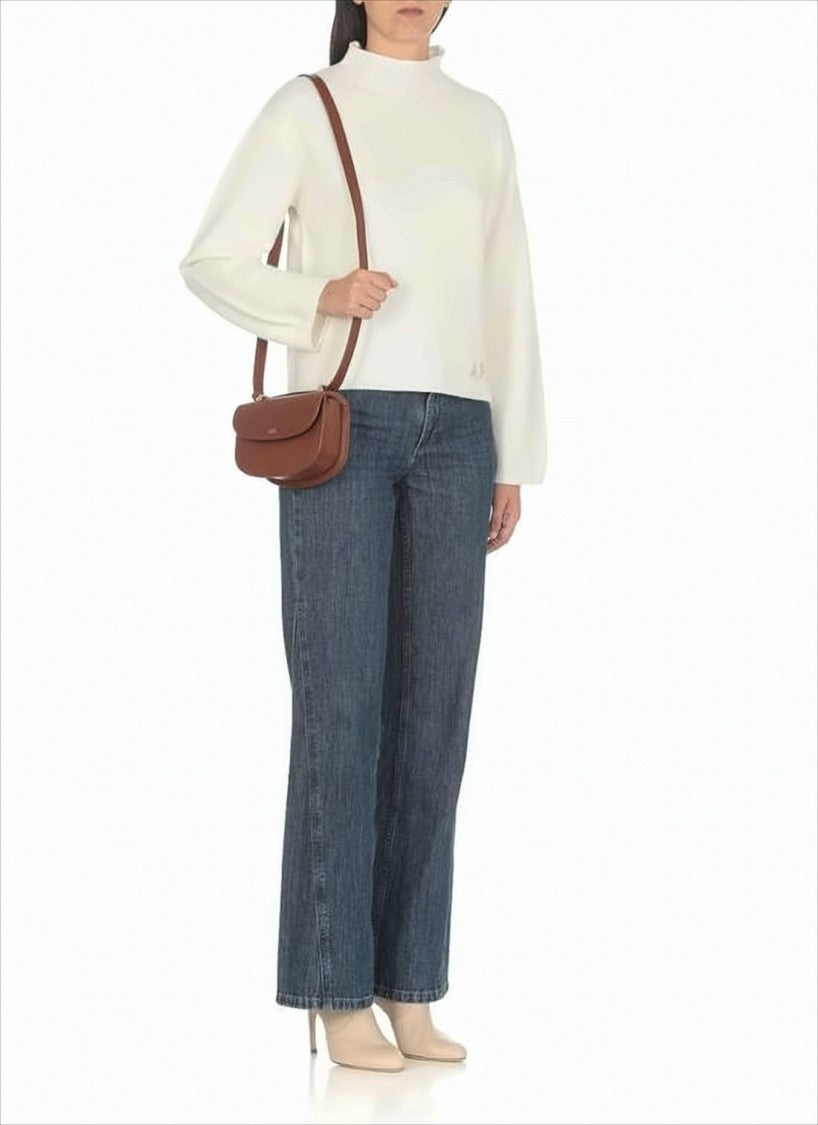 A.P.C. Structured Calf Leather Crossbody Bag